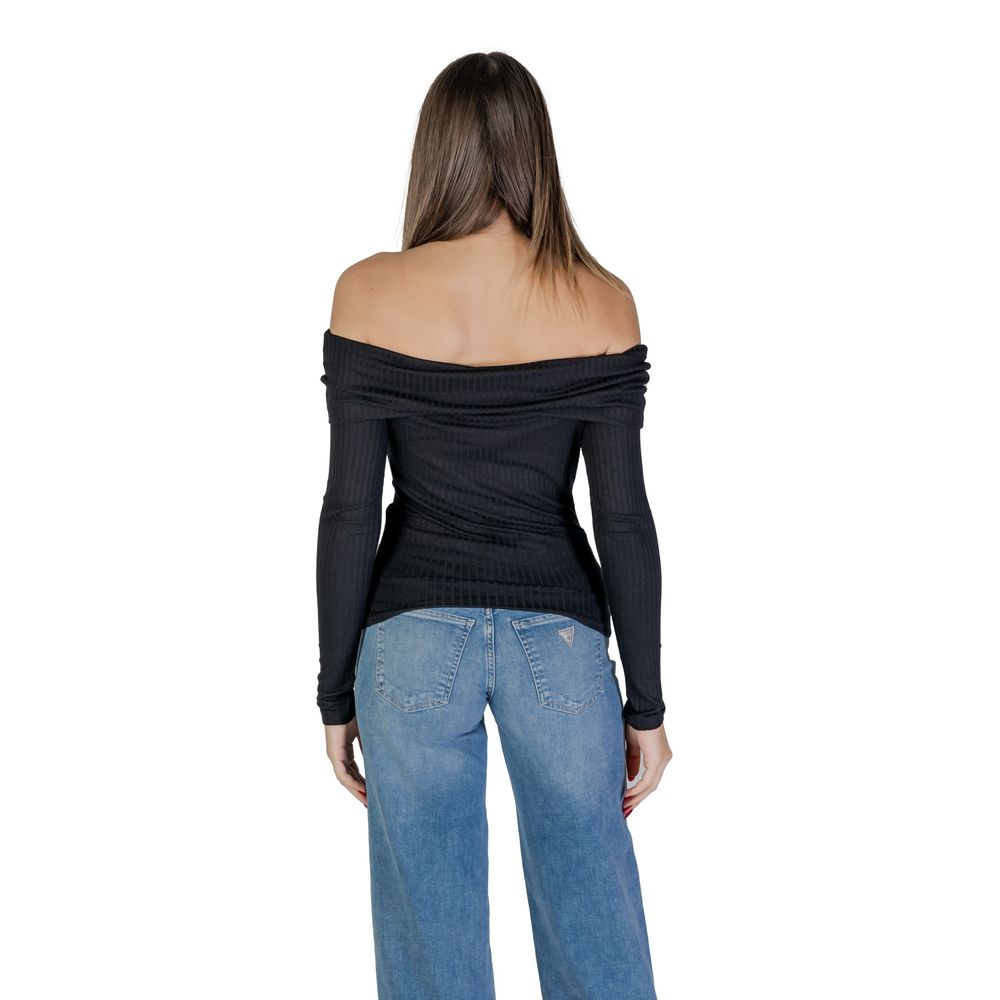 Schwarze Viskose-Tops und T-Shirts