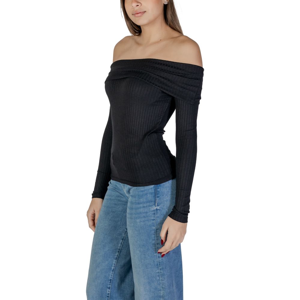 Schwarze Viskose-Tops und T-Shirts