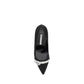 Manolo Blahnik Black Asapump Satin Pumps