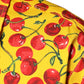 Gelbes Cherry Button Down Herren Freizeithemd