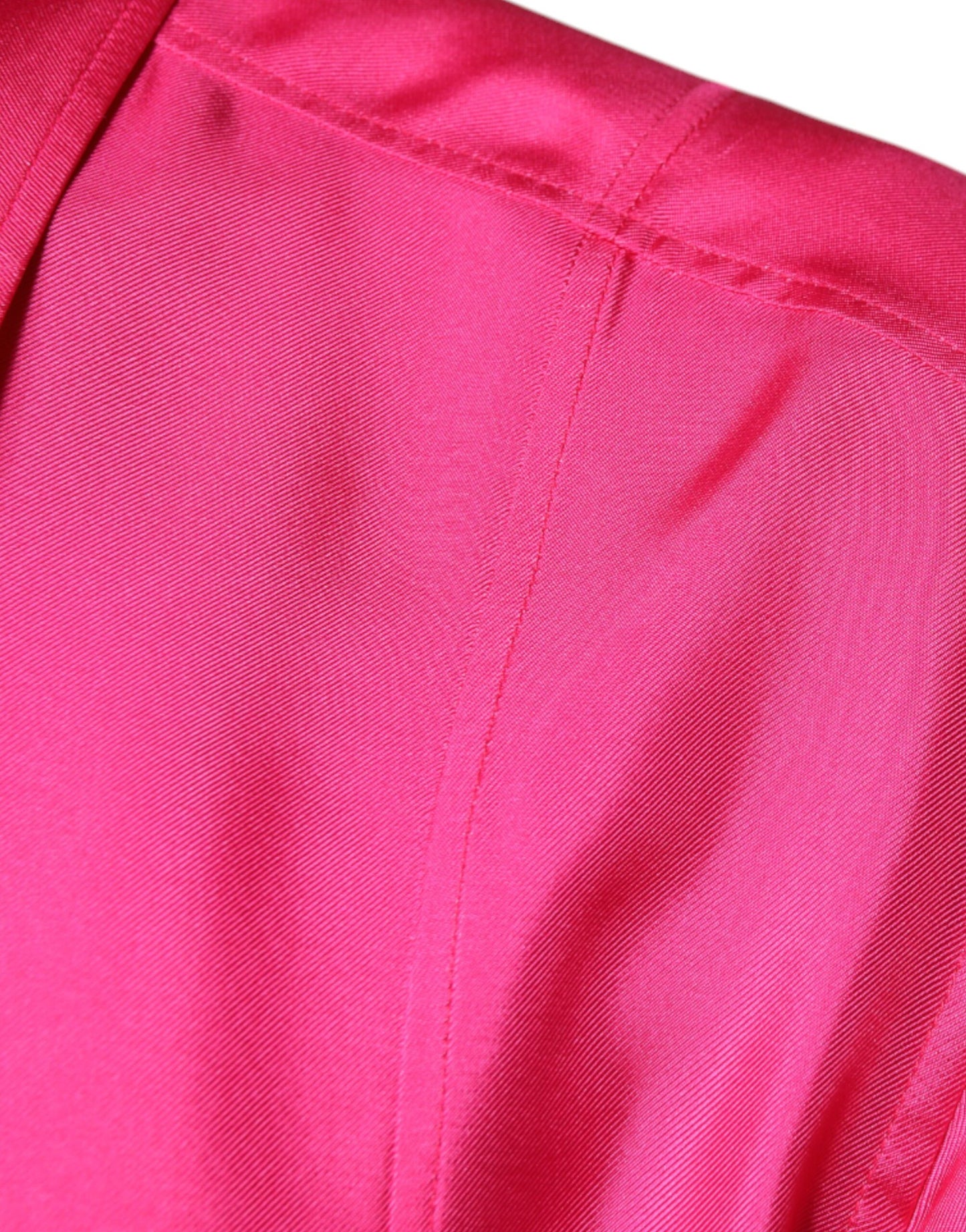 Rosa Herrenhemd mit Button-Down-Kragen aus Seide