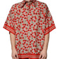 Beige Cherry Button Down Herren Freizeithemd