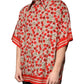 Beige Cherry Button Down Herren Freizeithemd
