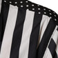 Schwarz-weiß gestreiftes Button-Down-Freizeithemd