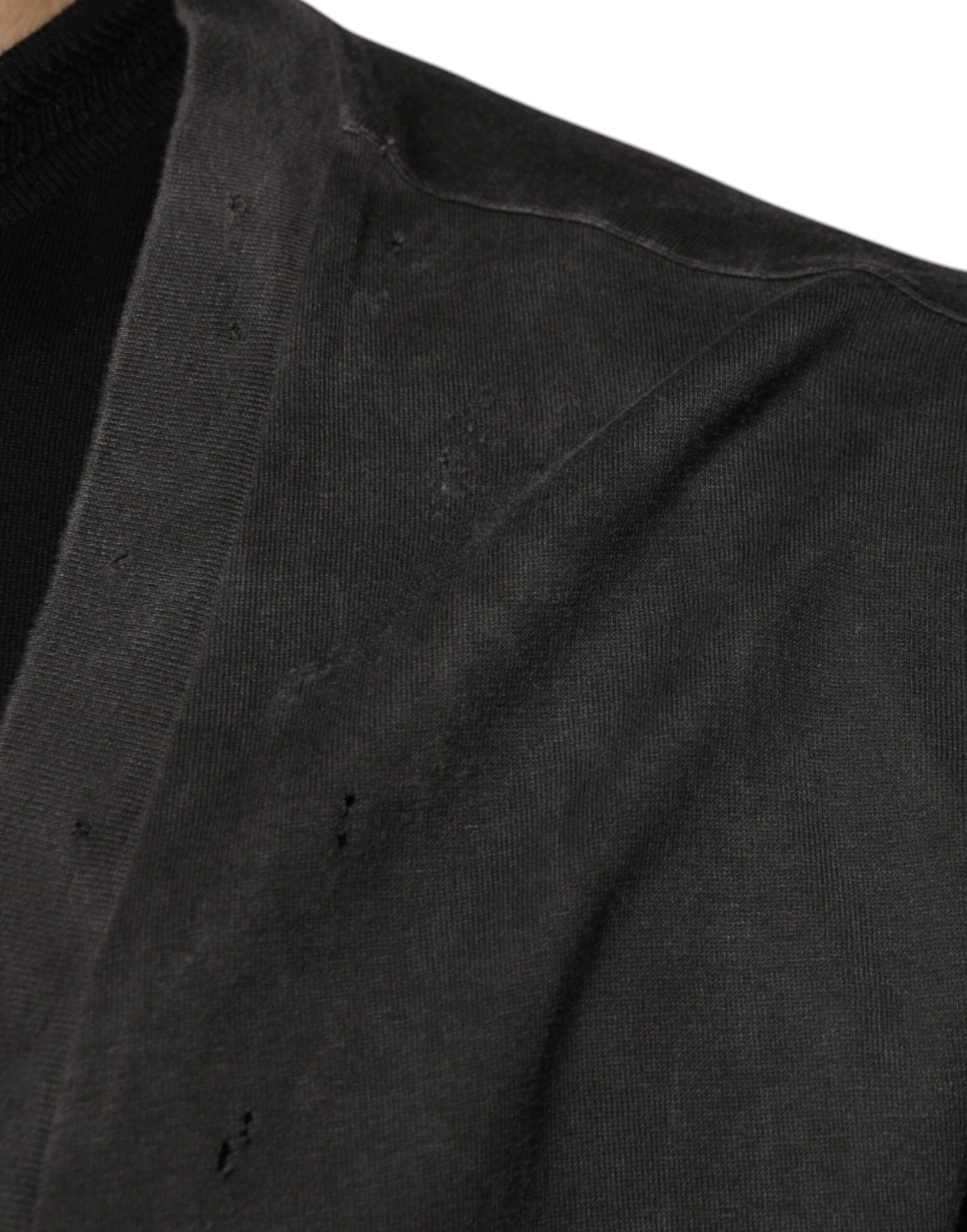 T-shirt girocollo in cotone nero a maniche corte