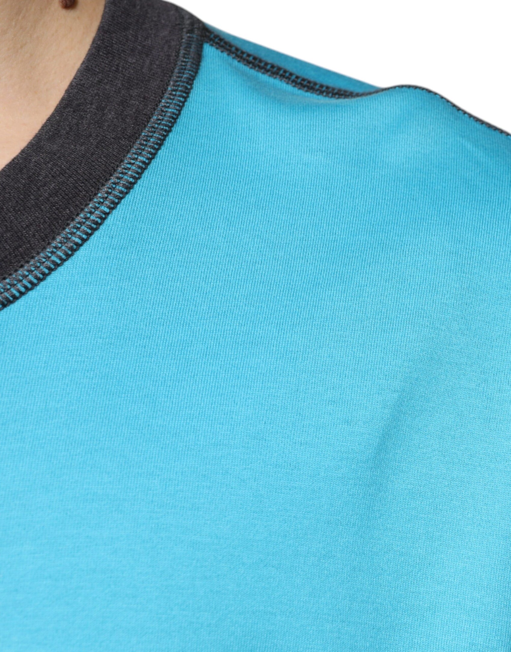 T-shirt girocollo a maniche corte con logo blu