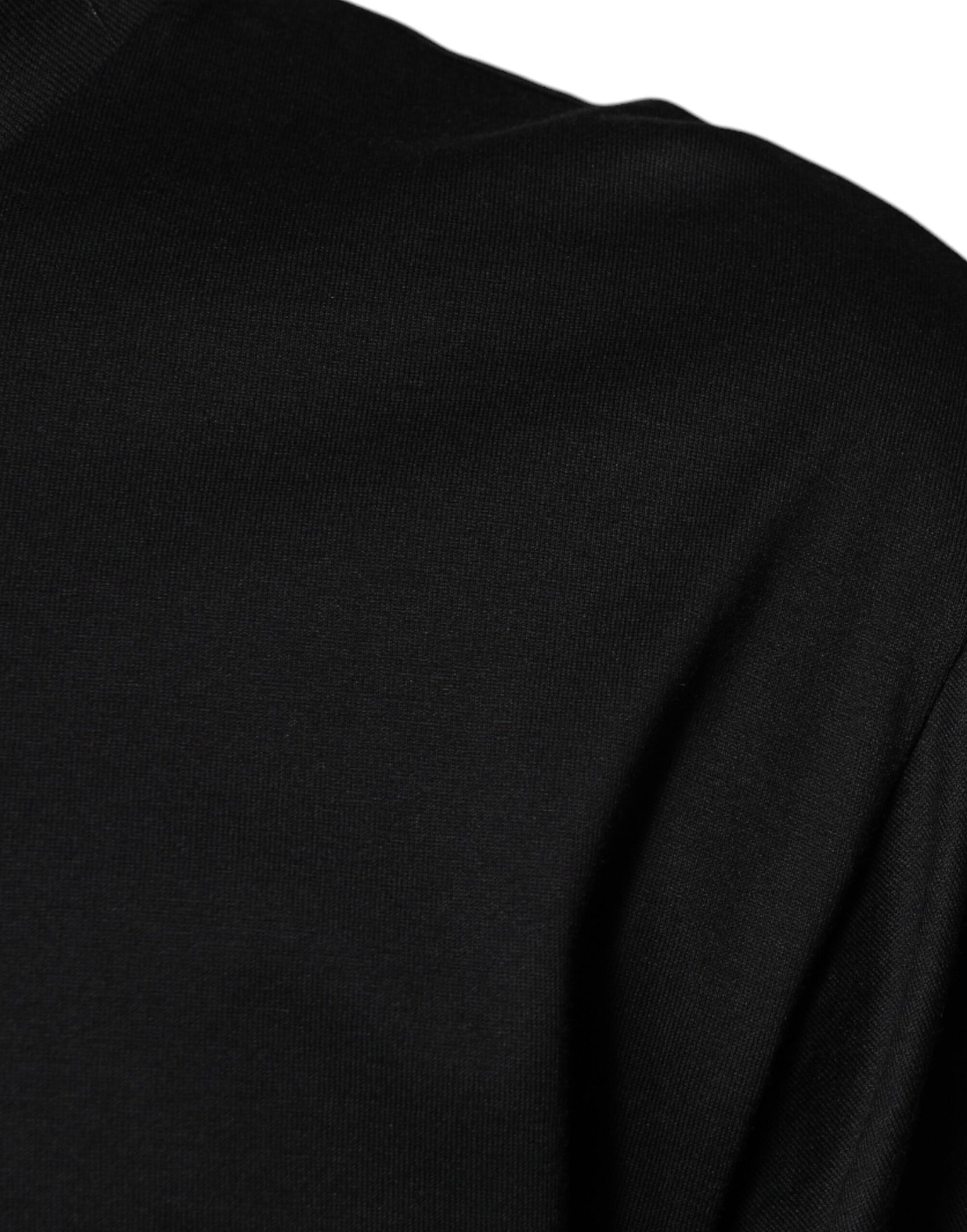 T-shirt girocollo in cotone nero a maniche corte