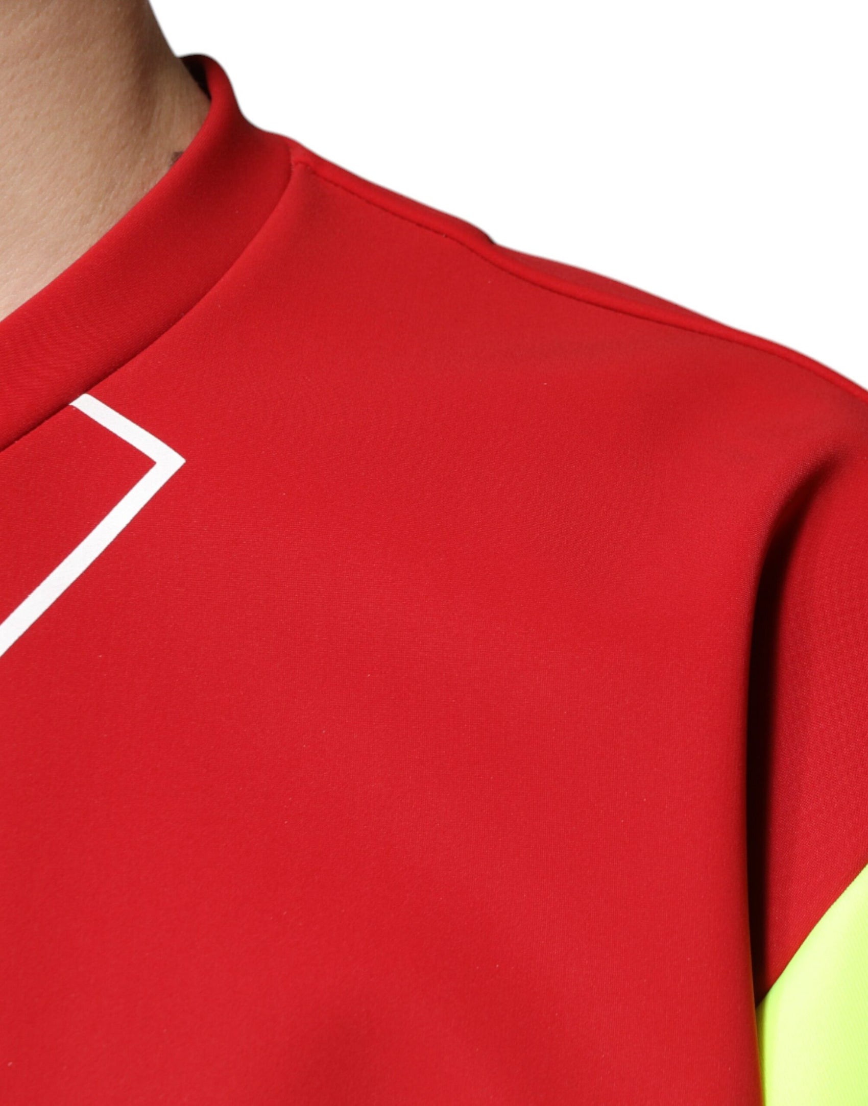 T-shirt girocollo da uomo in cotone con logo multicolore