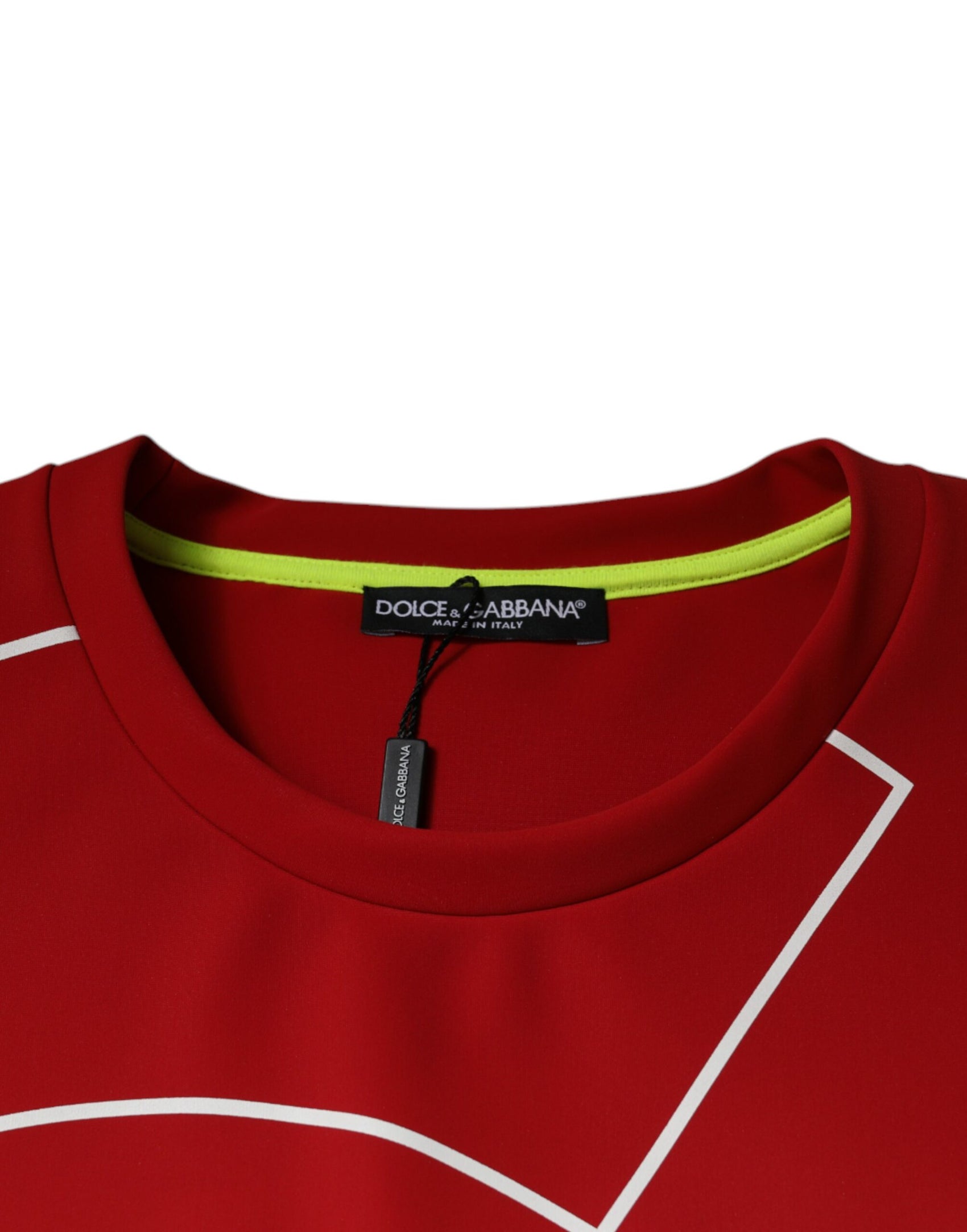 T-shirt girocollo da uomo in cotone con logo multicolore