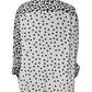 Schwarz-weißes Polka Dots Seidenhemd für Herren