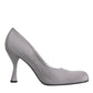 Gray Suede Leather High Heel Pumps Shoes