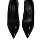 Black Patent Leather High Heels Pumps Shoes