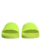 Green Rubber Slides Sandals Beachwear Shoes