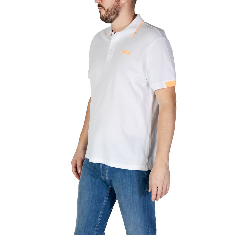 Weißes Poloshirt aus Baumwolle