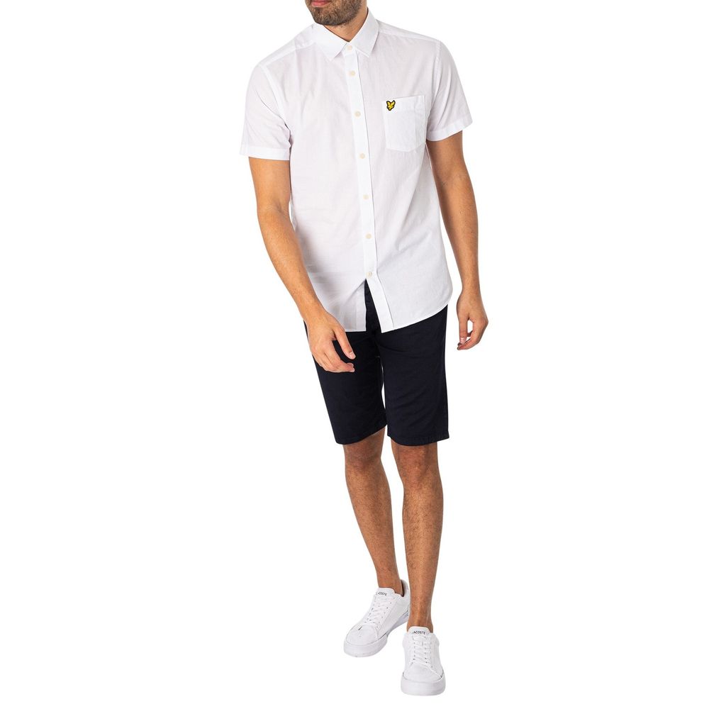 Blaue Baumwollshorts