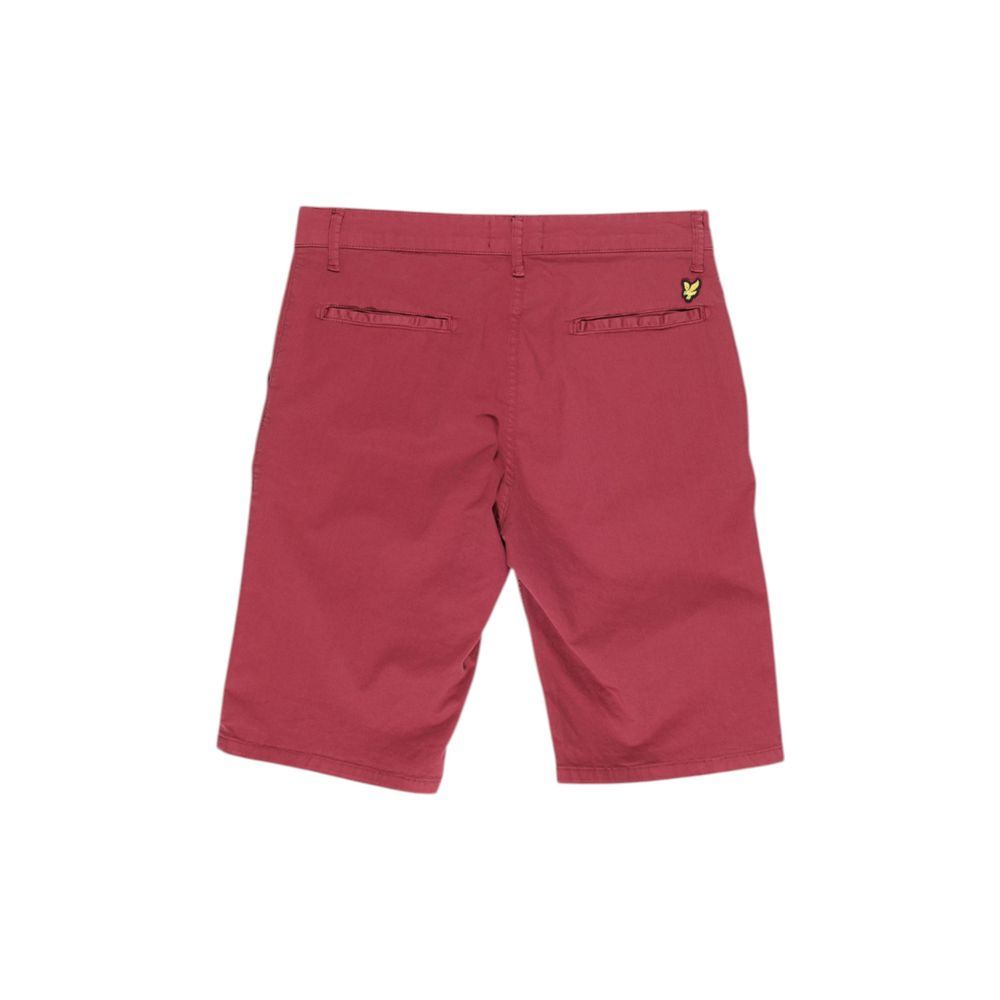 Bordeauxfarbene Baumwollshorts