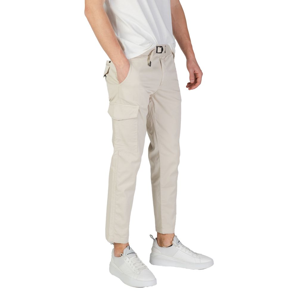 Beige Baumwolljeans und Hose