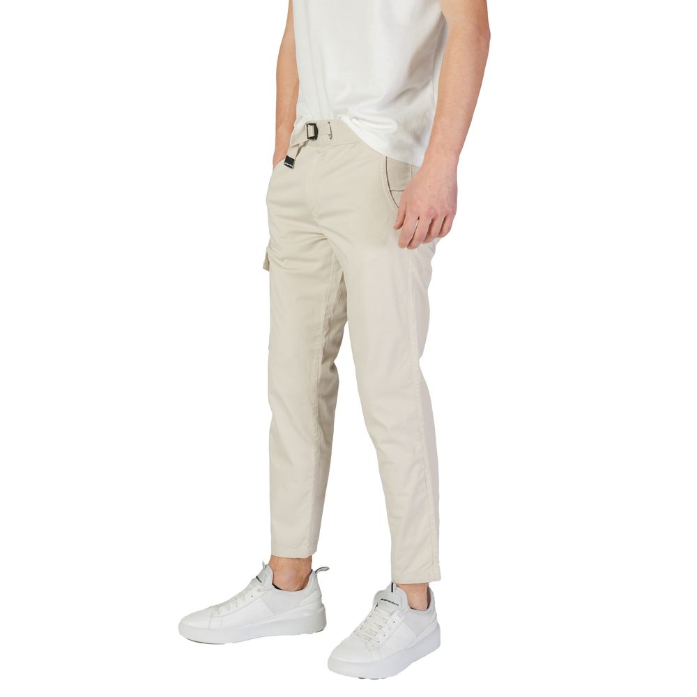 Beige Baumwolljeans und Hose