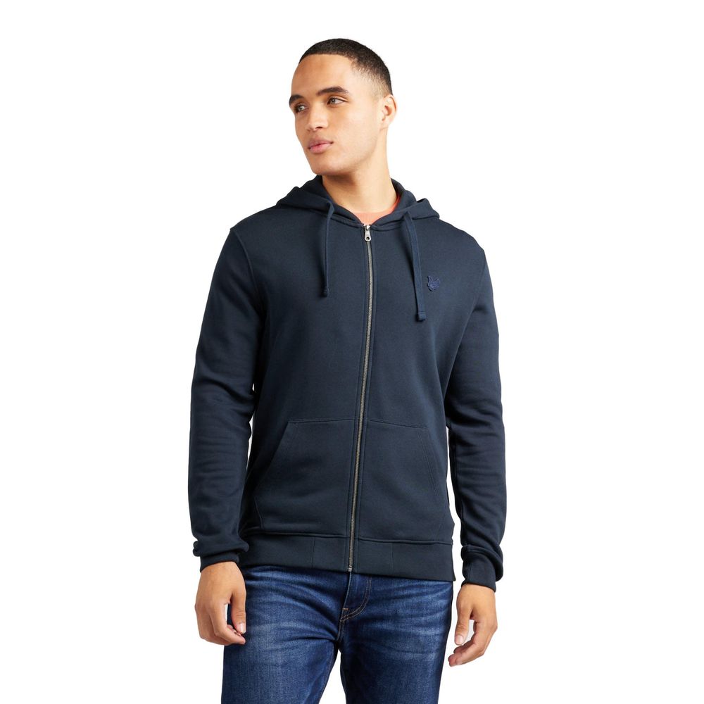 Blauer Baumwollpullover