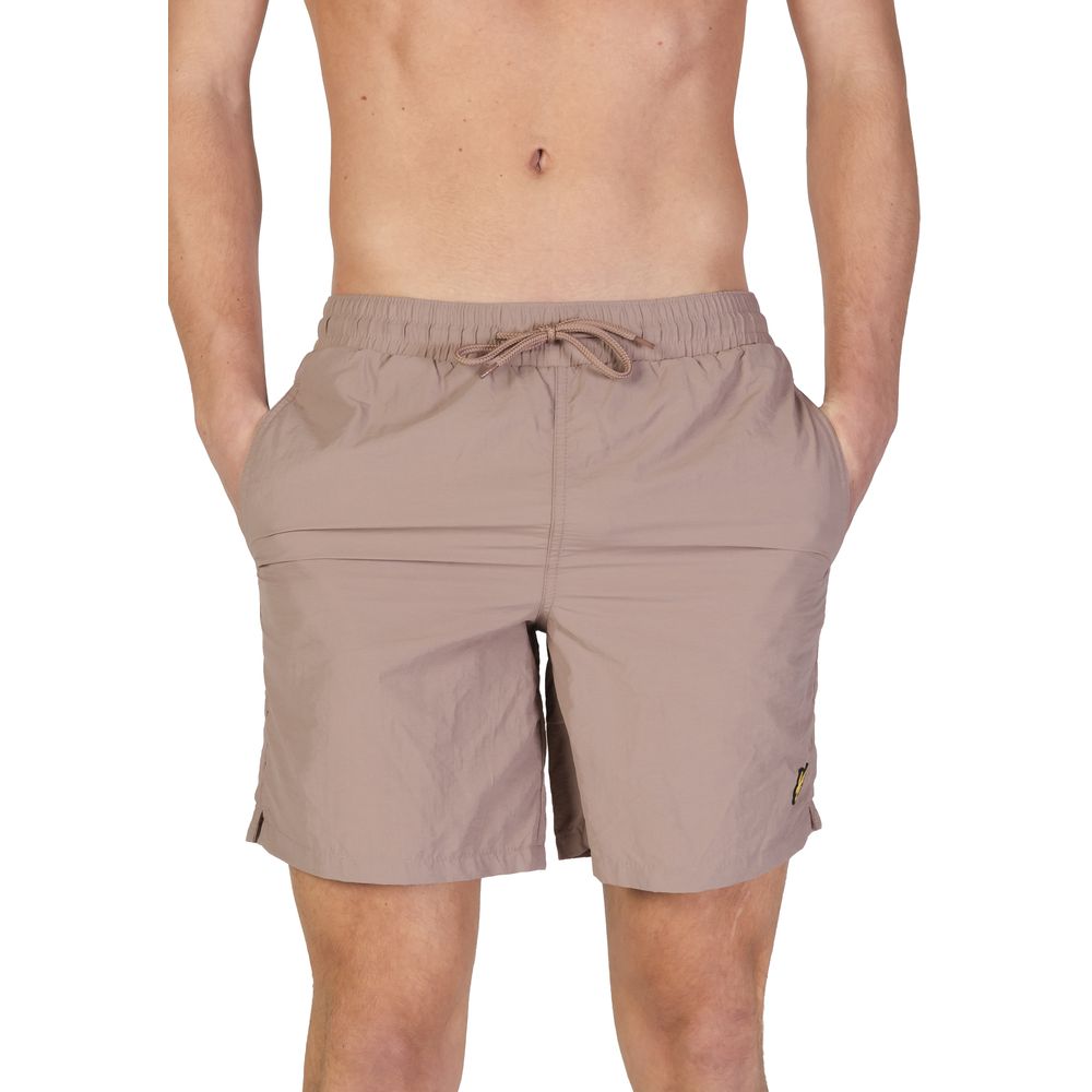 Lyle & Scott Beige Nylon Swim Short