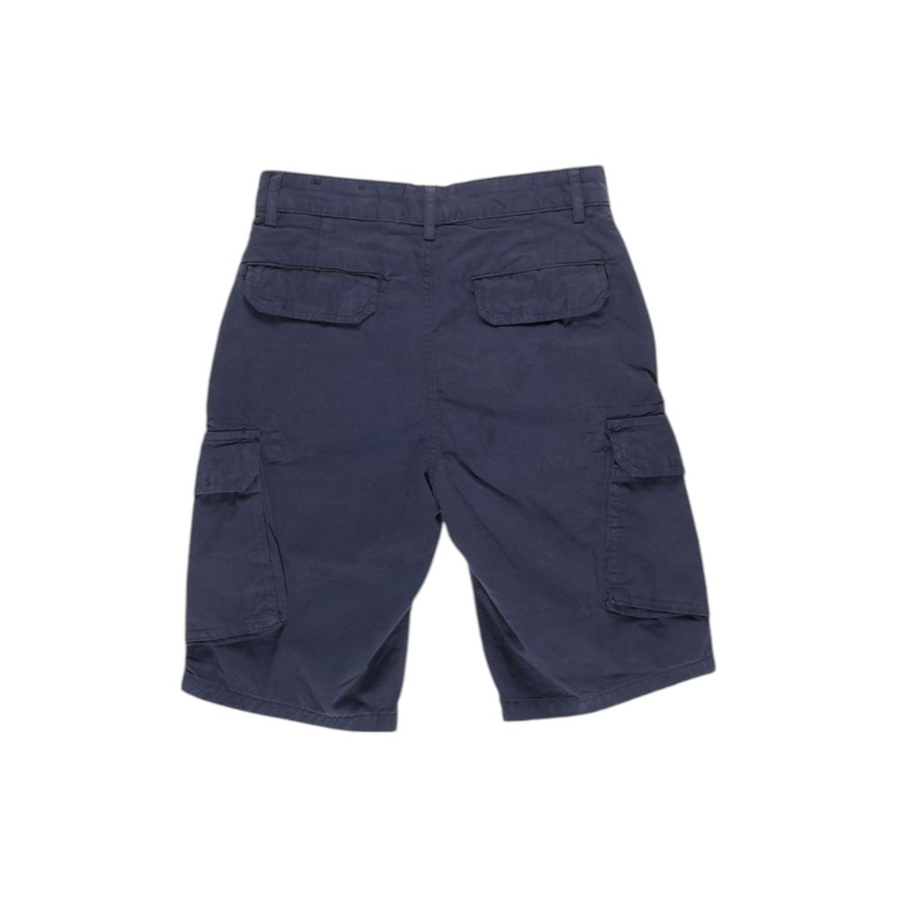 Blaue Baumwollshorts