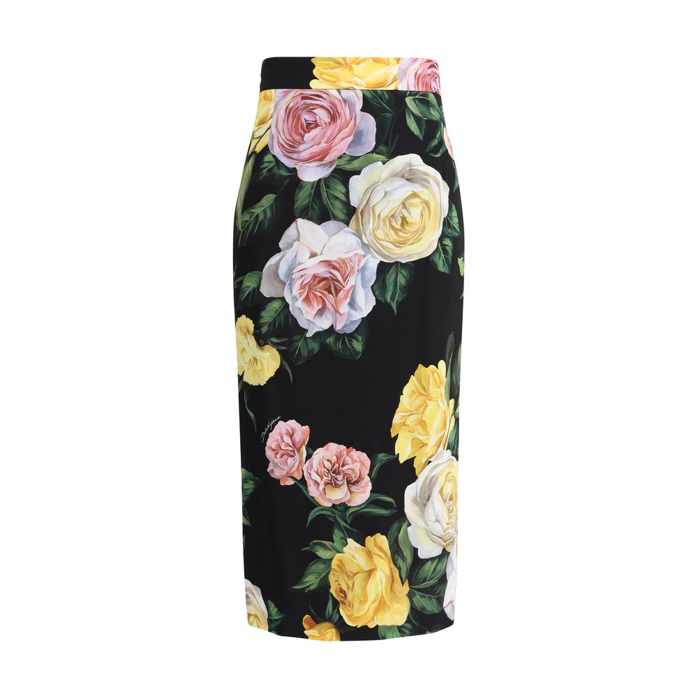 Rose and peony pattern Skirt