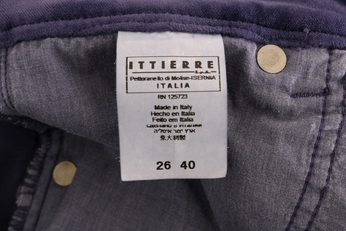 Schicke lila Cord-Bootcut-Schlaghose