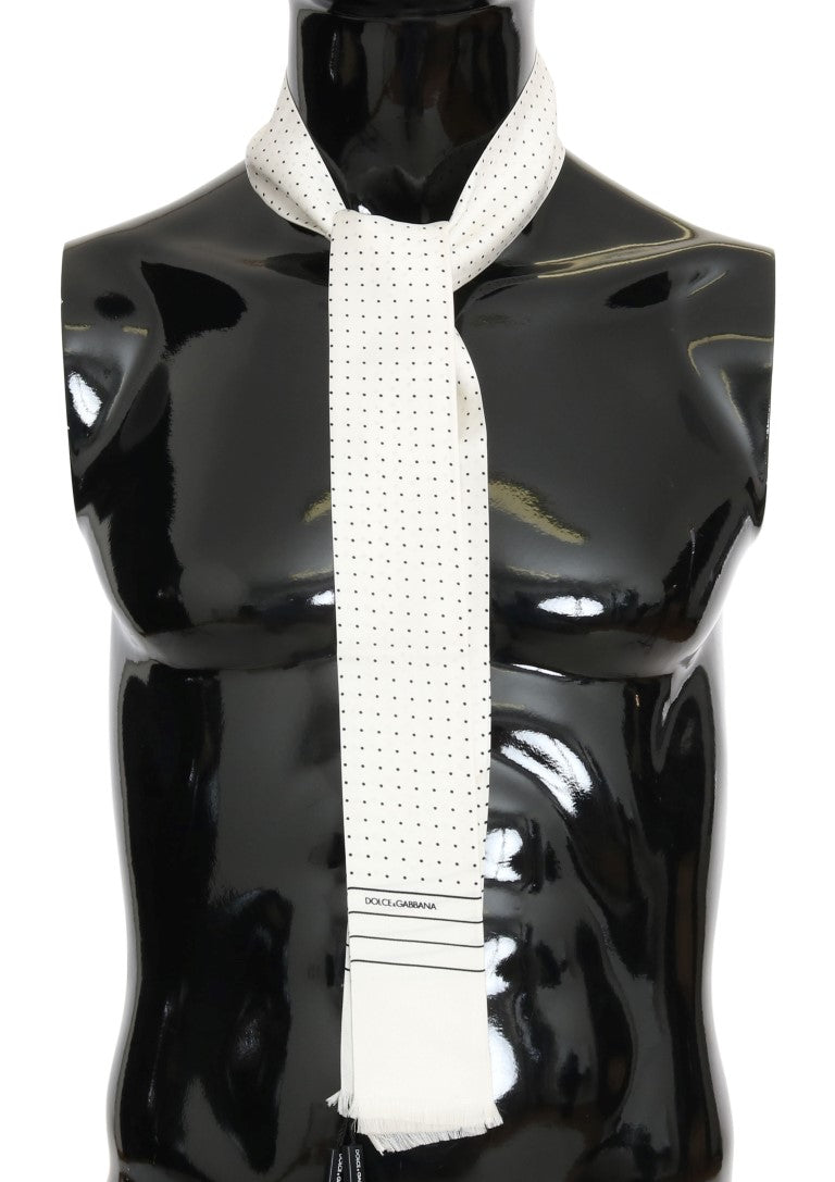 Elegante sciarpa da uomo a pois in seta