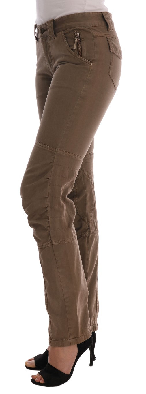 Schicke braune lässige Baumwollhose