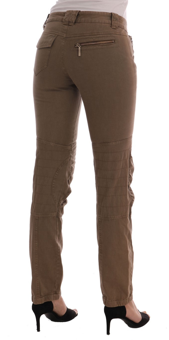 Schicke braune lässige Baumwollhose