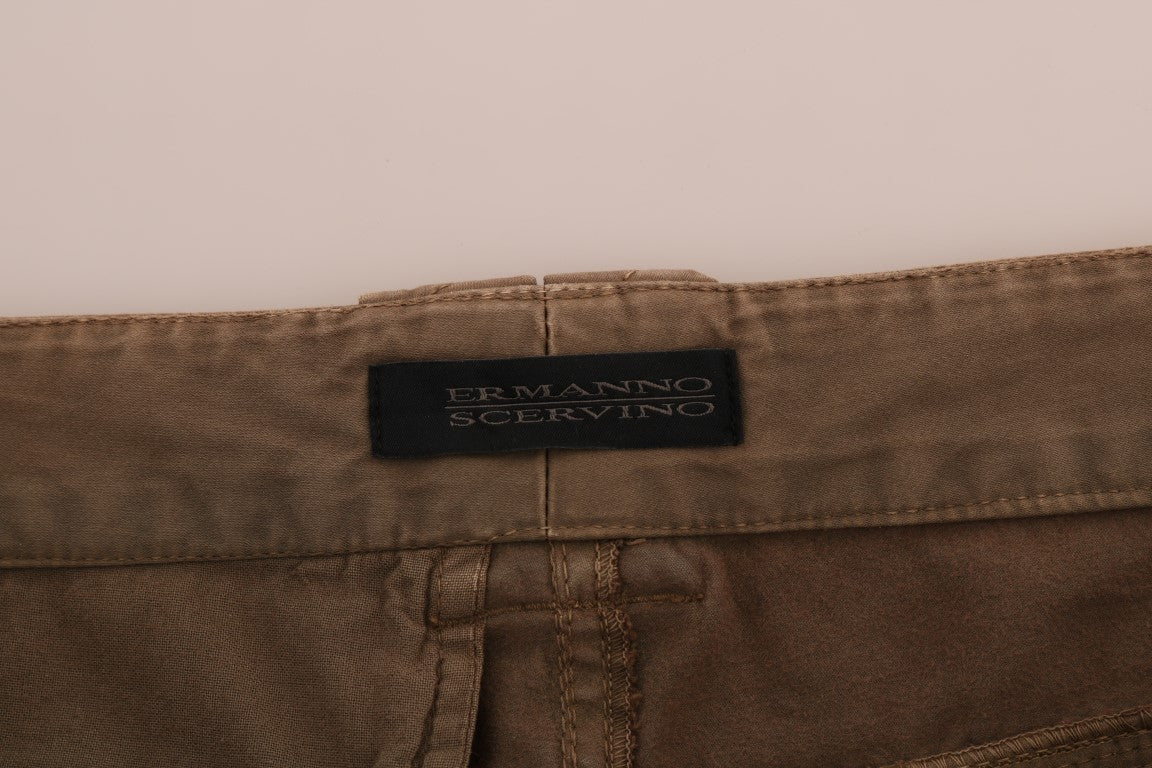 Schicke braune lässige Baumwollhose