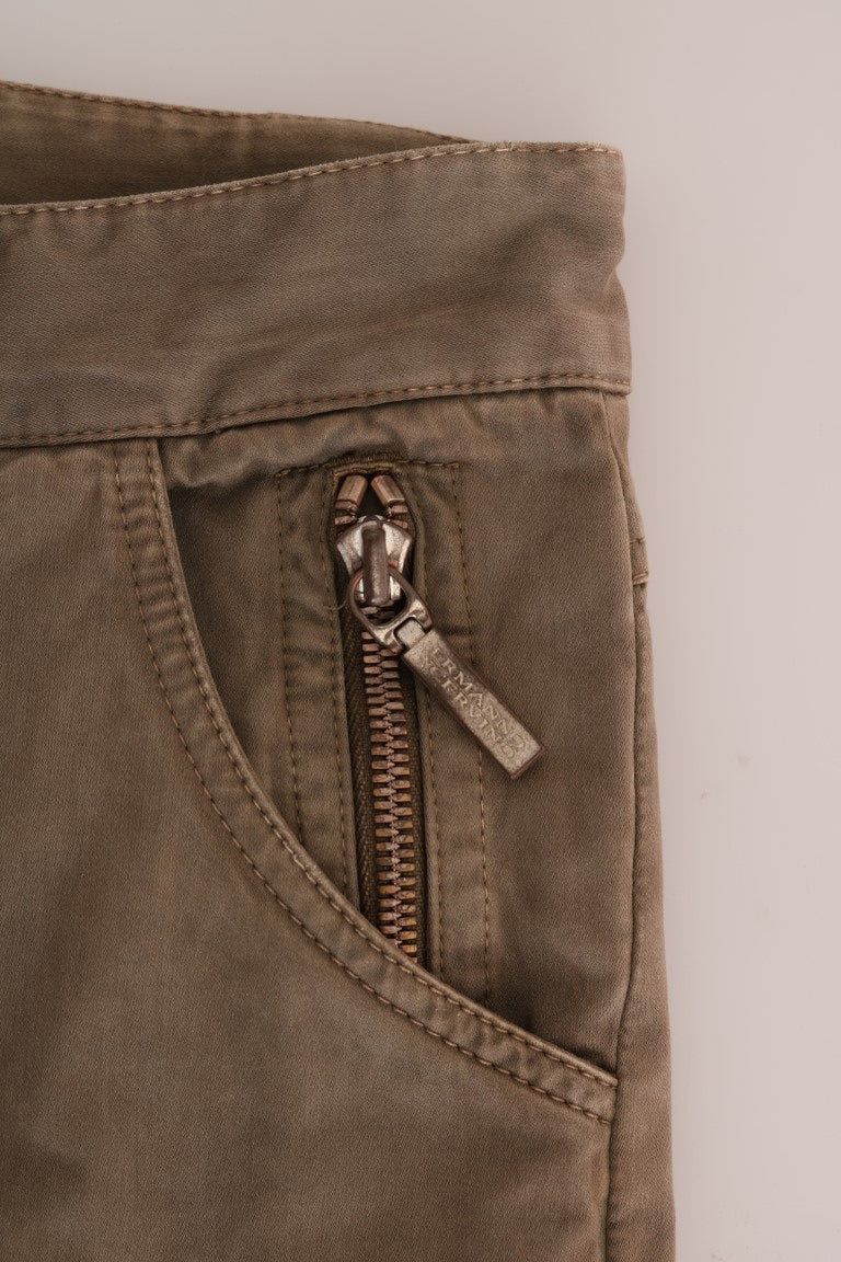 Schicke braune lässige Baumwollhose