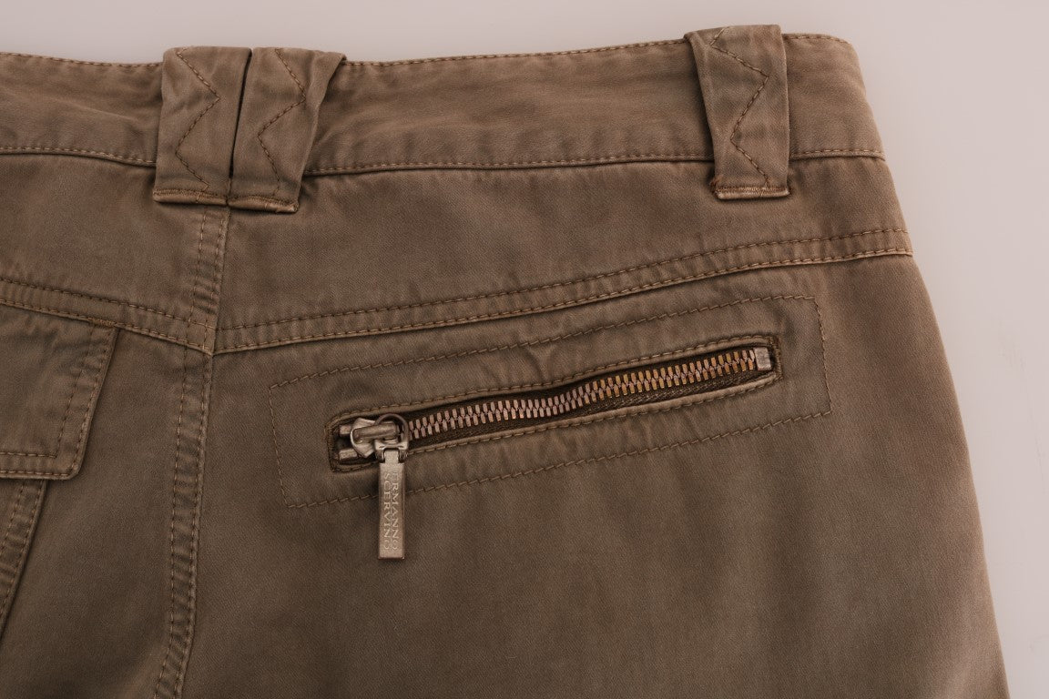 Schicke braune lässige Baumwollhose