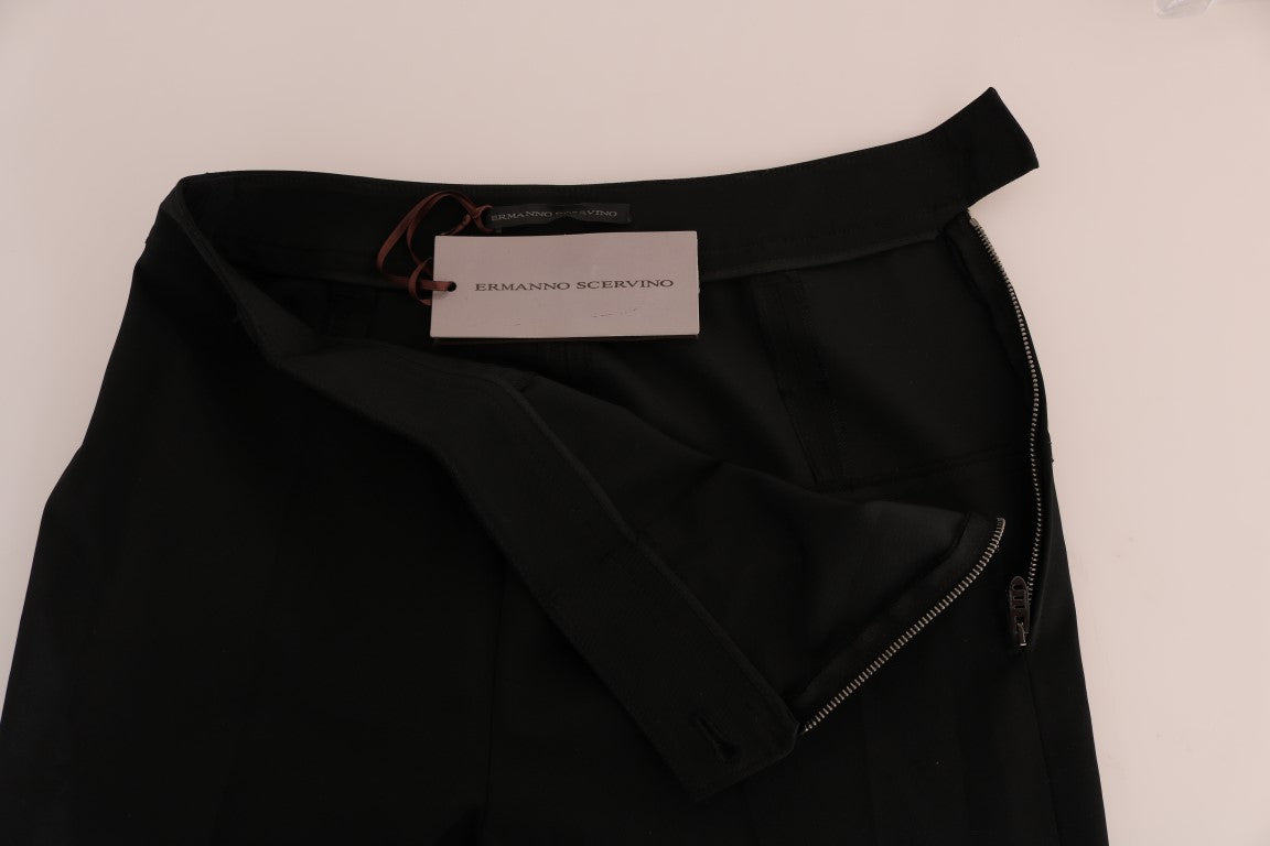 Elegante schwarze Leggings mit Steg