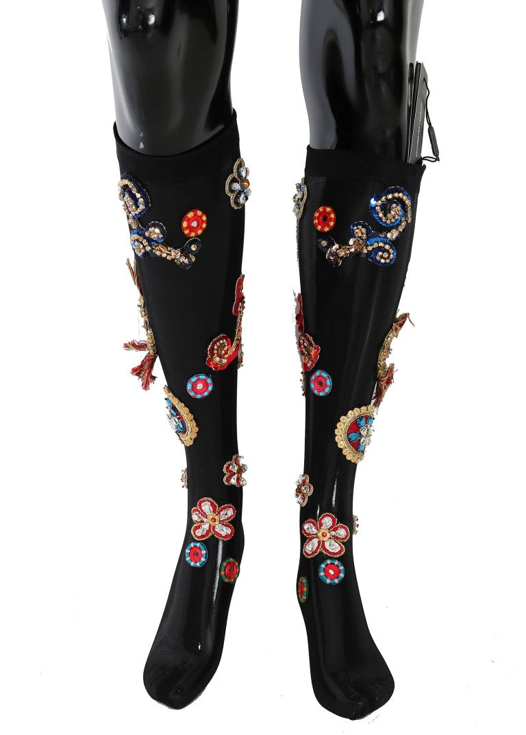 Elegante Strümpfe mit Kristallverzierung