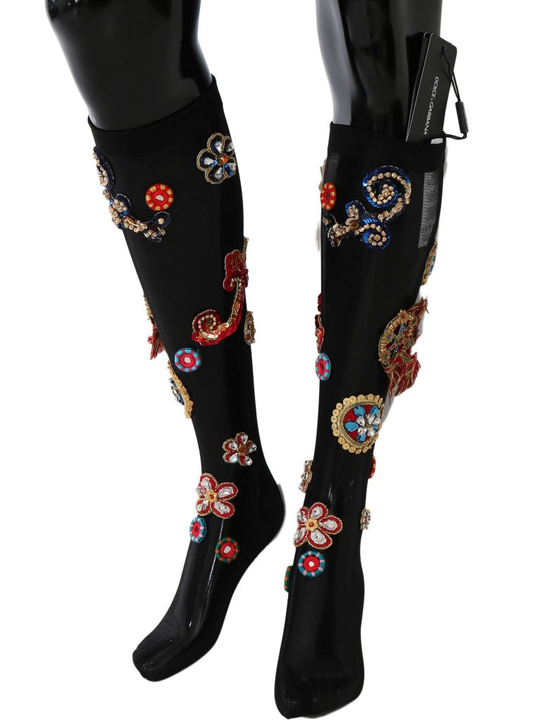 Elegante Strümpfe mit Kristallverzierung