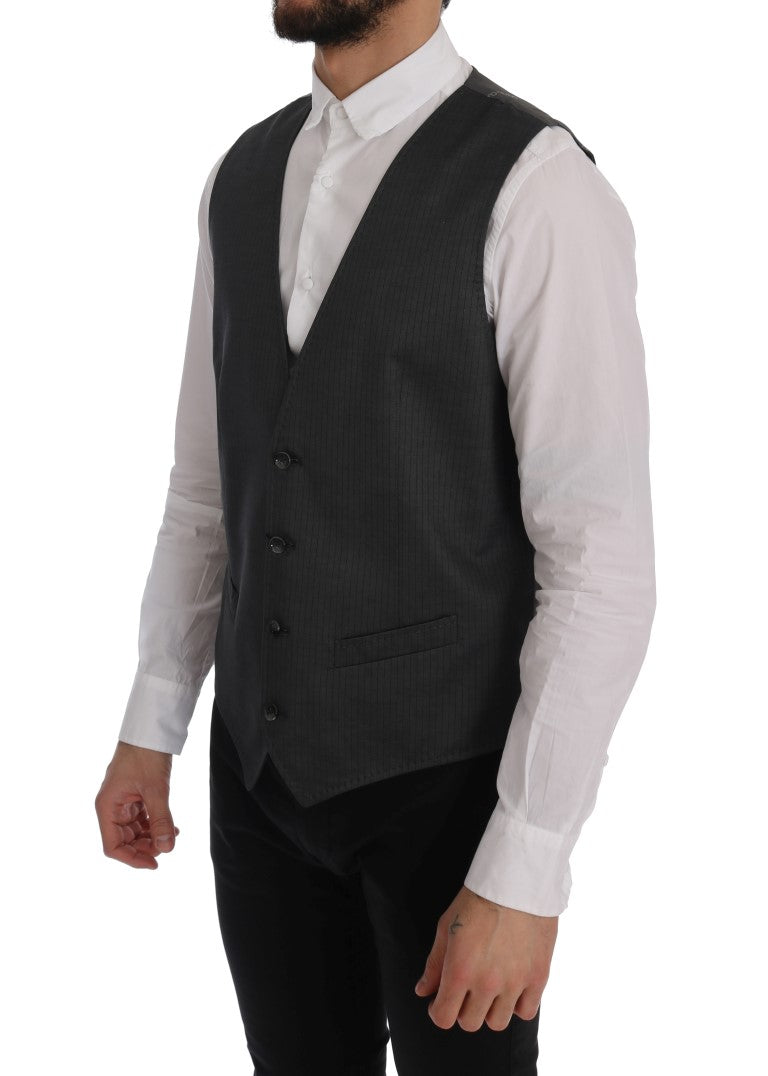 Elegante einreihige Weste in Grau