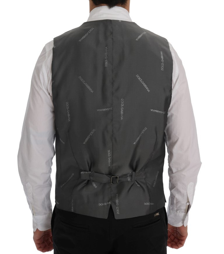 Elegante einreihige Weste in Grau