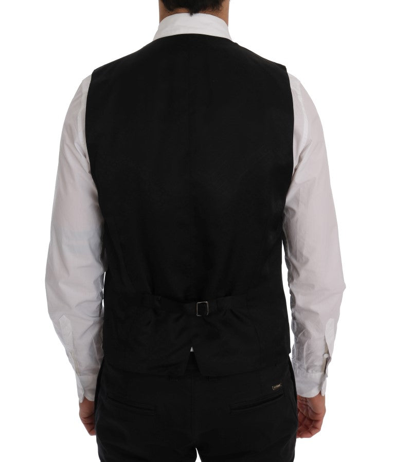 Elegante Weste aus gestreifter Wollmischung