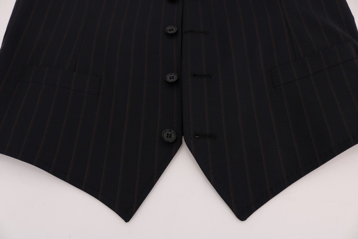 Elegante Weste aus gestreifter Wollmischung