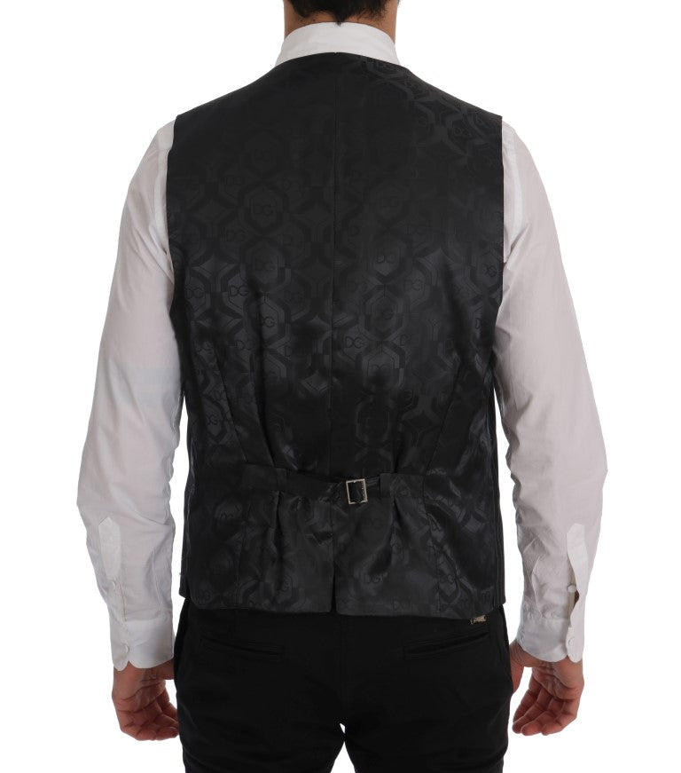 Elegante grau gestreifte Weste