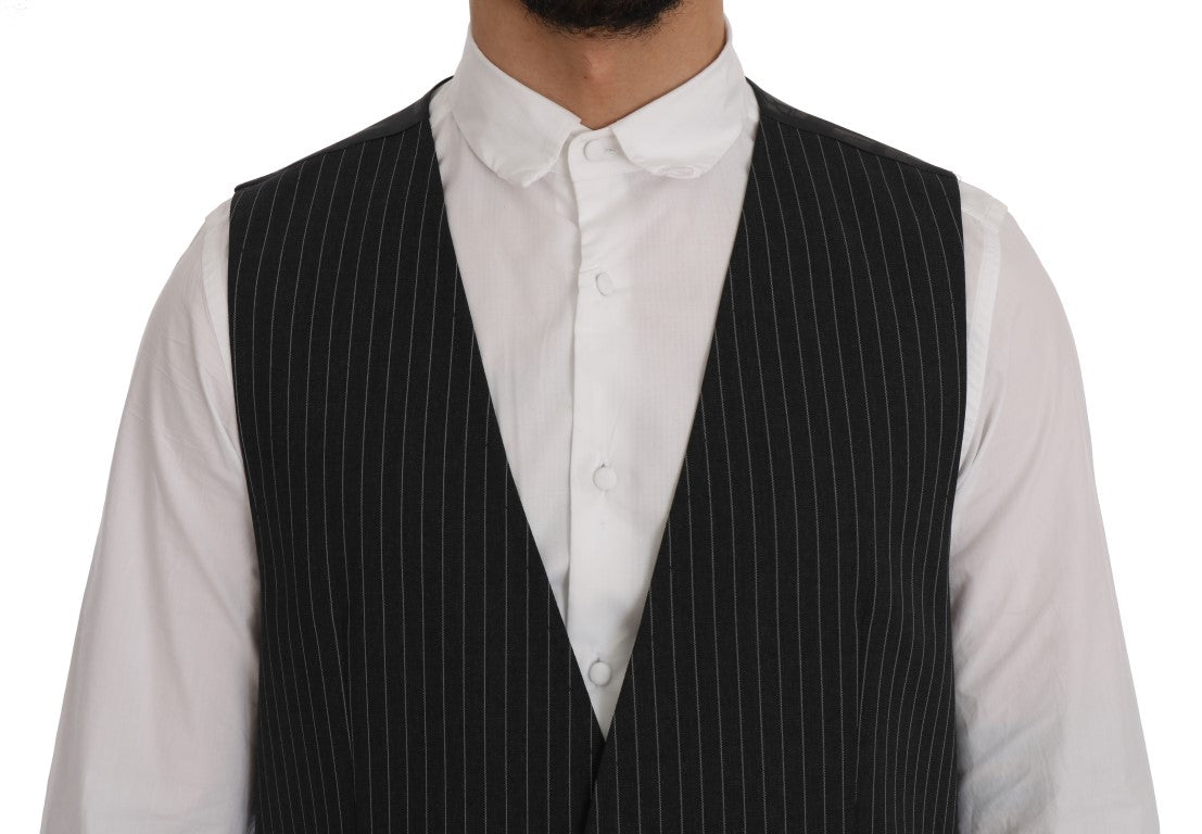 Elegante grau gestreifte Weste