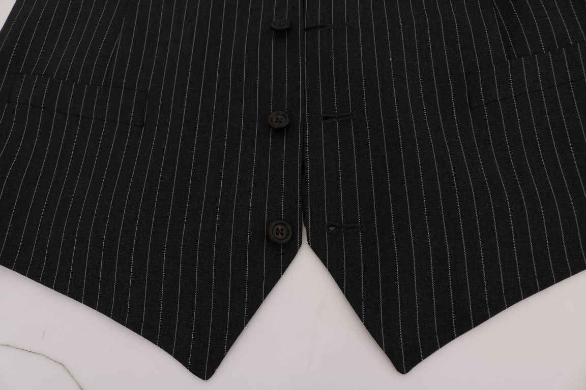 Elegante grau gestreifte Weste