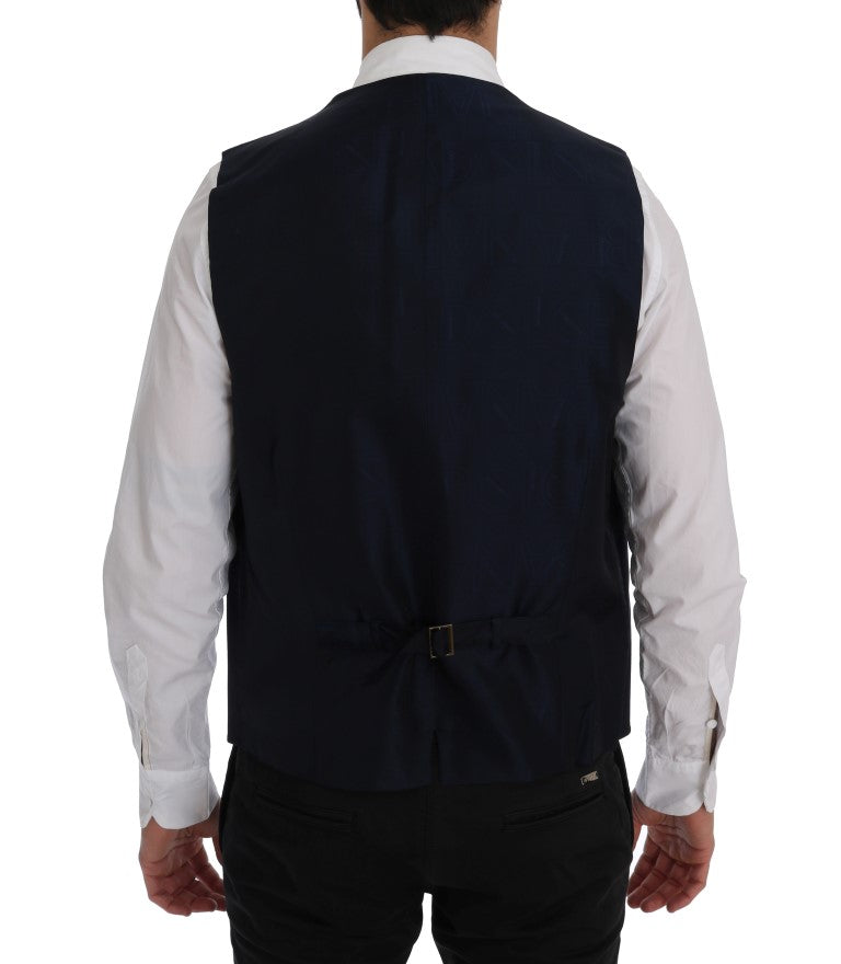 Elegante Weste aus gestreifter Wollmischung