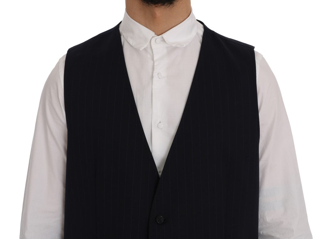 Elegante Weste aus gestreifter Wollmischung