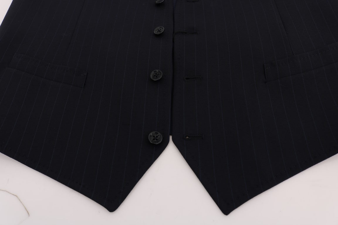 Elegante Weste aus gestreifter Wollmischung