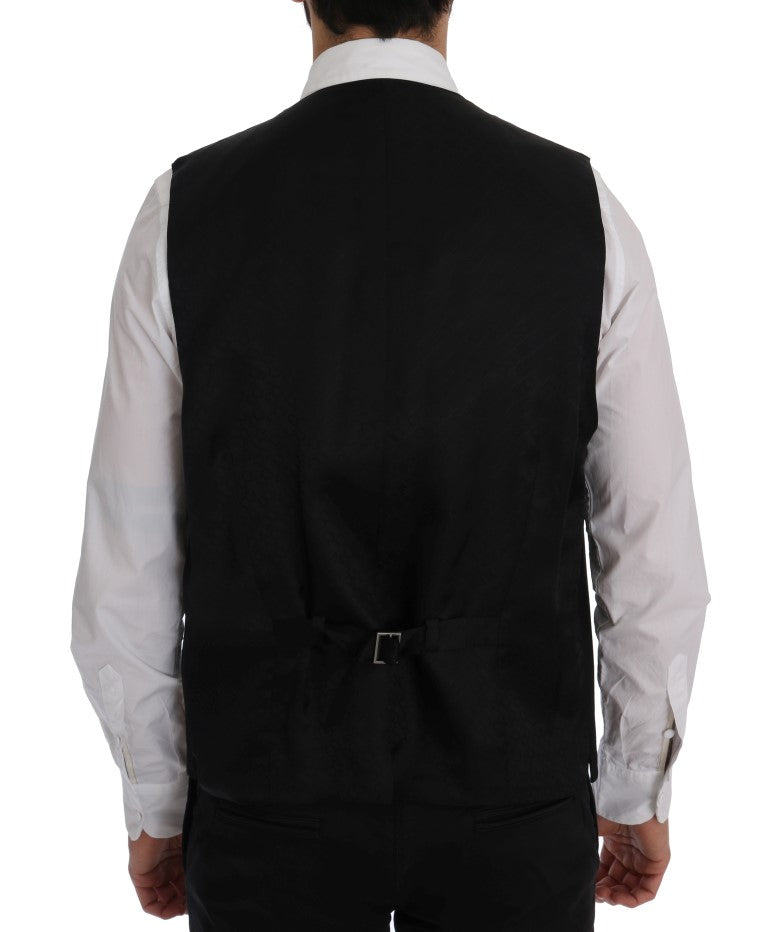 Elegante Weste aus gestreifter Wollmischung