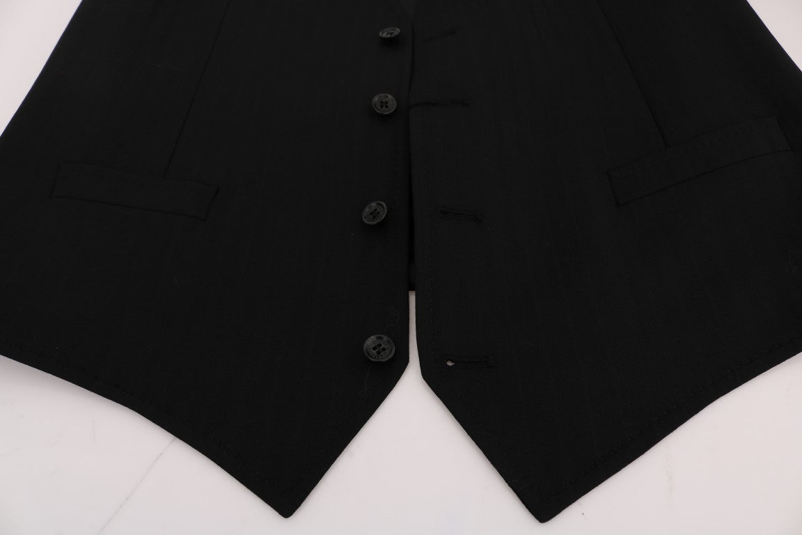 Elegante Weste aus gestreifter Wollmischung