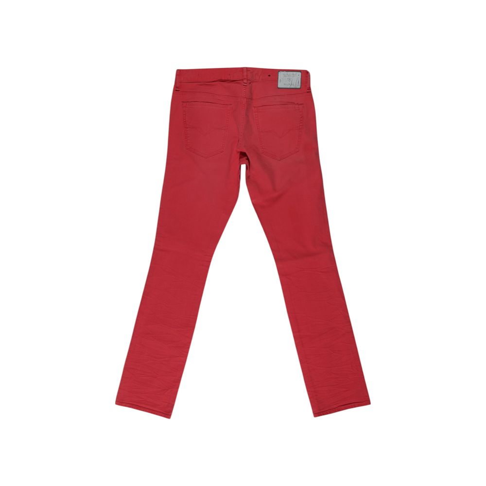 Rote Jeans und Hose aus Baumwolle