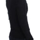 Elegante schwarze Strickjacke aus Merinowolle